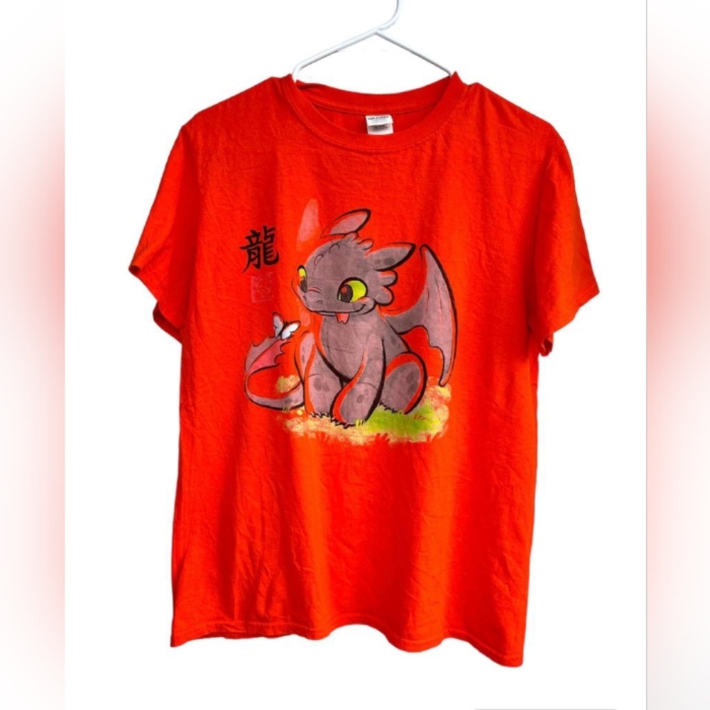 How to train your Dragon Cotton T-shirt, Size M, Orange colour